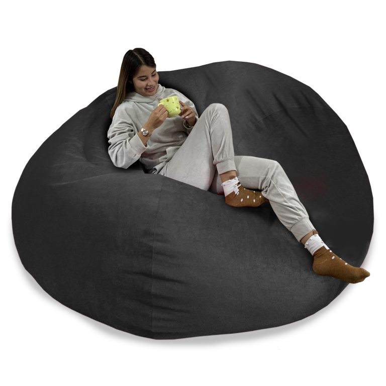 Puff Gigante Pardo Funda Bean Bag Sin Relleno Pera Redondo Metros